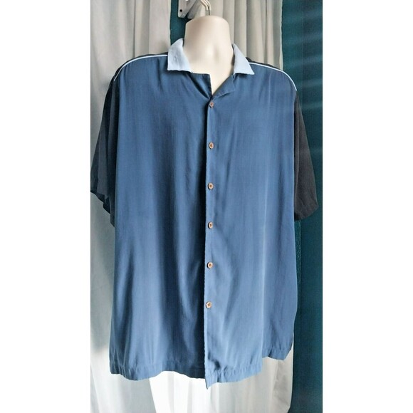 Caribbean Modal/Polyester Mens Button Up  XL Camp Shirt - Picture 1 of 7